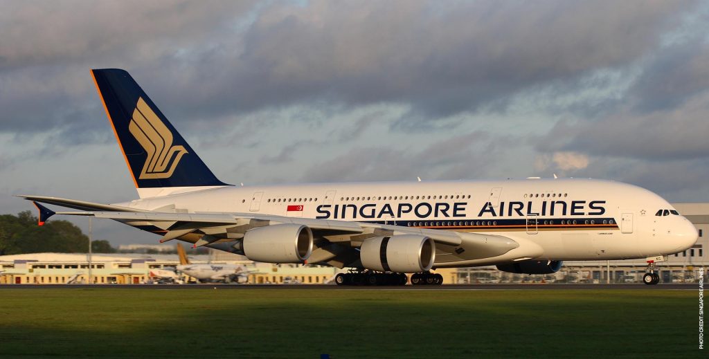 A Singapore Airlines Airbus A380. (Photo from Singapore Airlines' media library.)