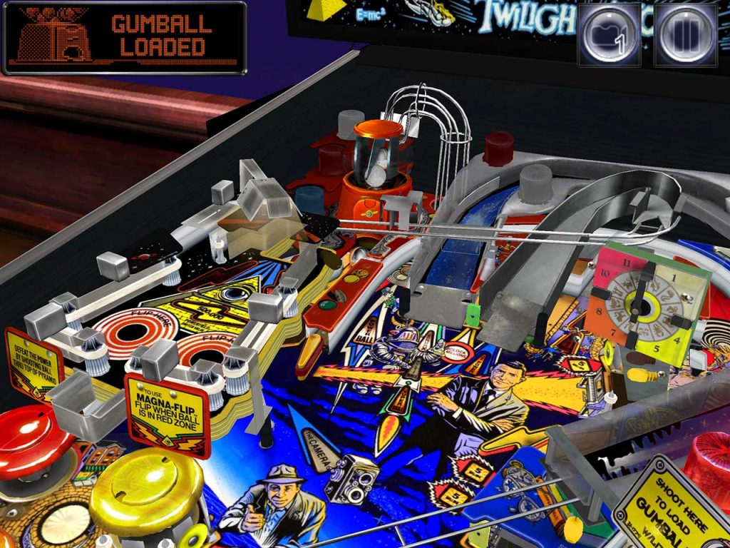 Screenshot from Twilight Zone for Pinball Arcade, iOS version.