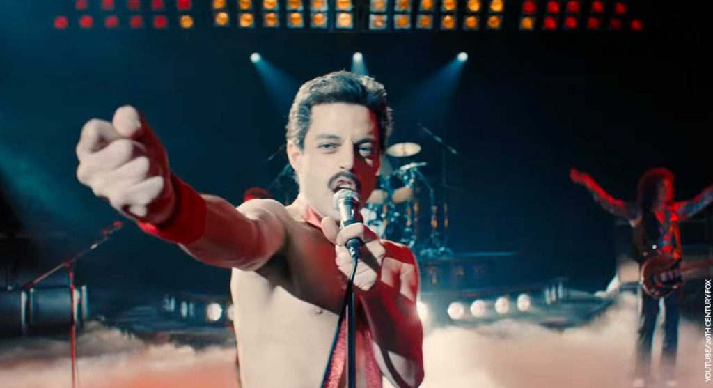 Rami Malek as Freddie Mercury in Bohemian Rhapsody. From the trailer. (20th Century Fox)